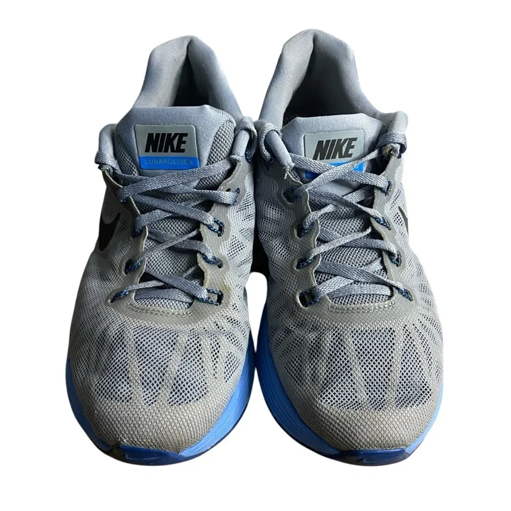 Nike Women’s Magenta Grey LunarGlide 6 Athletic Shoes - Picture 2 of 10